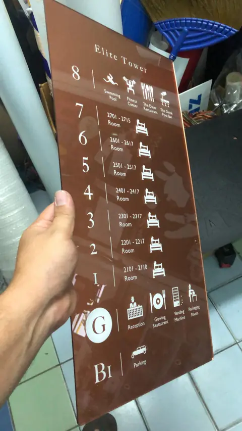 รายละเอียดตัวอักษร โลโก้ และชิ้นงานตัดขึ้นรูป
